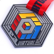 Custom polygon shaped metal soft enamel meda Custom polygon shaped metal soft enamel meda