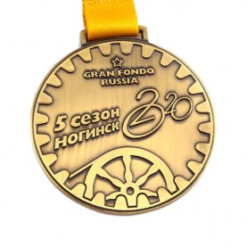 Factory making cheap antique brass Russia sports metal custom medals