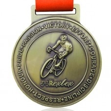 antique silver 3d cycling sports medals