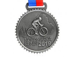 Custom antique silver 3d cycling competition race metal sports medals