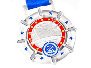 Custom free design 3d matte sliver sports running medal