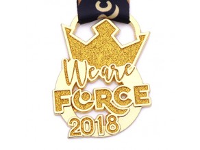 Design your own logo gold glitter enamel dance award medals and trophies Design your own logo gold glitter enamel dance award medals and trophies