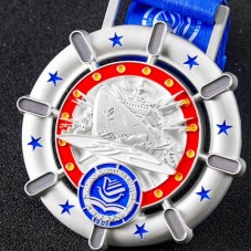 3d matte sliver sports running medal 3d matte sliver sports running medal