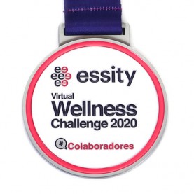 new design metal soft enamel challenge sport medal with ribbon