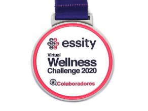 new design metal soft enamel challenge sport medal with ribbon