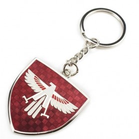 Custom logo shield shape hard enamel eagle car keyring metal alloy keychains