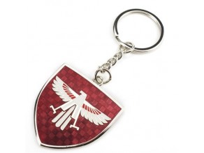 Custom logo shield shape hard enamel eagle car keyring metal alloy keychains