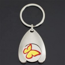 butterfly metal keychain for cart