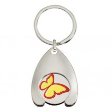 butterfly metal keychain for cart