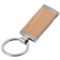 custom logo metal wood keychain blank