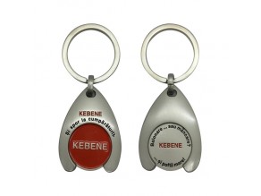 Factory Price Waterdrop shape Enamel Holder Token Coin Keychain for Promotional