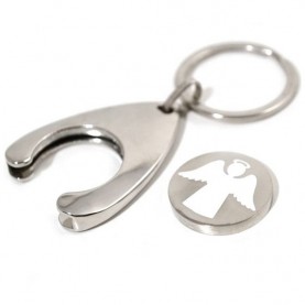 Hot Selling Custom Metal Shopping Cart Trolley Coin Holder Keychain