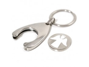 Hot Selling Custom Metal Shopping Cart Trolley Coin Holder Keychain