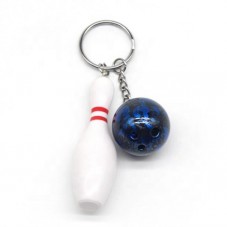 3d shine multicolor bowling keychain