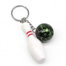 3d shine multicolor bowling keychain