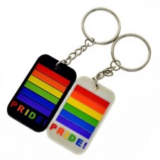 silicone rainbow color keyring