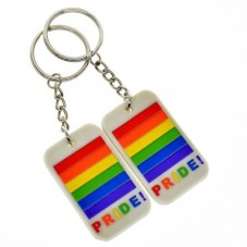 silicone rainbow color keyring