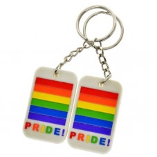 silicone rainbow color keyring