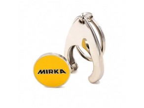 UK style promotional custom shopping trolley coin keychain