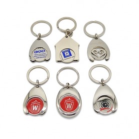 Wholesale Alloy Plating Metal Key chain Supermarket Shopping Holder Keychain Wholesale Alloy Plating Metal Key chain Supermarket Shopping Holder Keychain