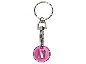 Zinc alloy euro supermarket coin lock token trolley coin keyring