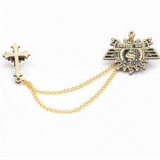 Brooch Enamel Chain Lapel Pin