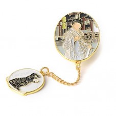 Brooch Enamel Chain Lapel Pin