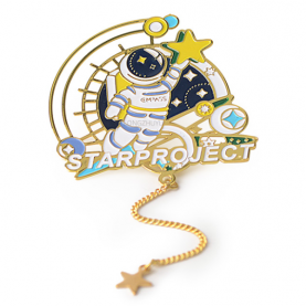 China Factory Professional Suit Cloth Enamel Brooch Enamel Chain Lapel Pin
