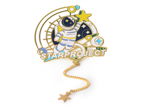 China Factory Professional Suit Cloth Enamel Brooch Enamel Chain Lapel Pin