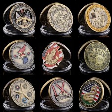 army souvenir Enamel Antique Gold Coin