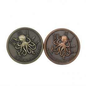 Wholesale metal craft custom logo metal souvenir marine challenge old coins