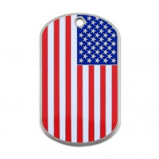 American Flag Printed Military Dog Tags