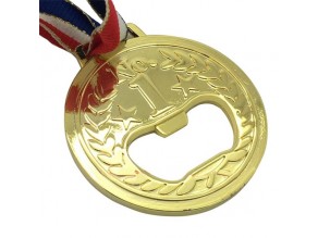 Custom 2D Design Logo Metal Running Sport Award Bottle Opener Star Medal