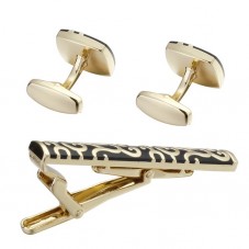 custom metal cufflink and tie