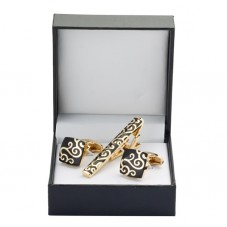 custom metal cufflink and tie