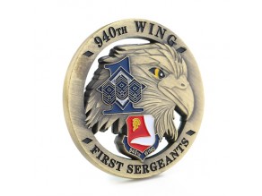 3D Embossed American The first sergeants hollow eagle souvenir coin  3D Embossed American The first sergeants hollow eagle souvenir coin