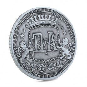 Lion crown gift decision coin Black gray foreign currency Your Own Lucky coin