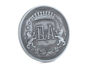 Lion crown gift decision coin Black gray foreign currency Your Own Lucky coin