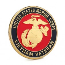 Military fan gold plated coin Military fan gold plated coin