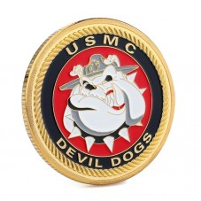 Military fan gold plated coin