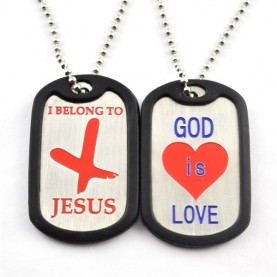 Stainless Steel Wholesale Print Blank Custom Metal Military Dog Tag