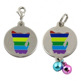 Wholesale Round Shaped Customized Dog ID Tags with Bell Wholesale Round Shaped Customized Dog ID Tags with Bell