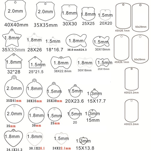 Shape of Blank Dog Tags